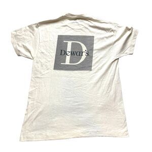 Dewar's Scotch Whisky Shirt Adult Large‎ Beige Single Stitch Streetwear USA Mens